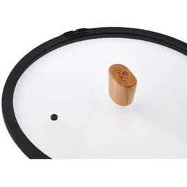 Gerlach Topf Keramik-Kochtopf Induktion Induktiontopf Kochgeschirr Induktionsgeeignet 28 cm, Schwarz