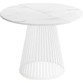 WFL GROUP Esstisch Ø 100 cm weiß