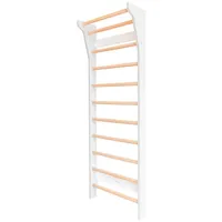 Fitwood Sprossenwand Taimi Weiß mit Birke