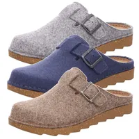 Rohde Herren Hausschuh Softfilz Pantoffel Foggia-H 7102, Größe:45 EU, Farbe:Grau - 45