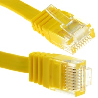 Flach CAT6 Ethernet LAN Patchkabel Kabel Verluste Profil Gigabit RJ45 6 m Gelb [6 Meter/6m]
