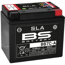 BS Battery 300843 BB7C-A AGM SLA Motorrad Batterie, Schwarz