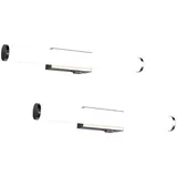 Trio Leuchten LED Spiegelleuchte, LED fest integriert, Neutralweiß, 2er SET Bad-lampen für Badezimmer-spiegel mit Schalter, Breite 40cm silberfarben 40 cm x 5 cm x 9 cm