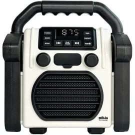 Silva Schneider BR 230 BT offwhite Baustellenradio FM USB, Bluetooth® Weckfunktion, Akku-Ladefunkti