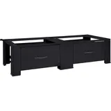 vidaXL Waschmaschinen-Podest 2 pcs Schwarz 127 x 54,5 x 32,5 cm Stahl