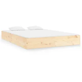 vidaXL Massivholzbett 120 x 200 cm Braun