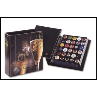 Champagnerdeckel Album Compact + 3 Samt Blätter LOOK 1-7865 für 90 Deckel