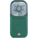 Wiederaufladbarer, Faltbarer Nackenventilator Mit Usb-anschluss, 3 Geschwindigkeitsstufen, Mini-trageventilator Für Wanderungen Und Picknicks, Grün.