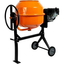 EBERTH 180 L Betonmischer Benzin, 6,5 PS Viertakt-Motor, Stahlgestell, Handrad, schwenkbare Trommel, Profi-Zementmischer