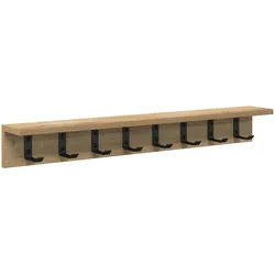vidaXL Wandmontierter Kleiderständer mit Regal Wandmontiert Eiche handwerklich