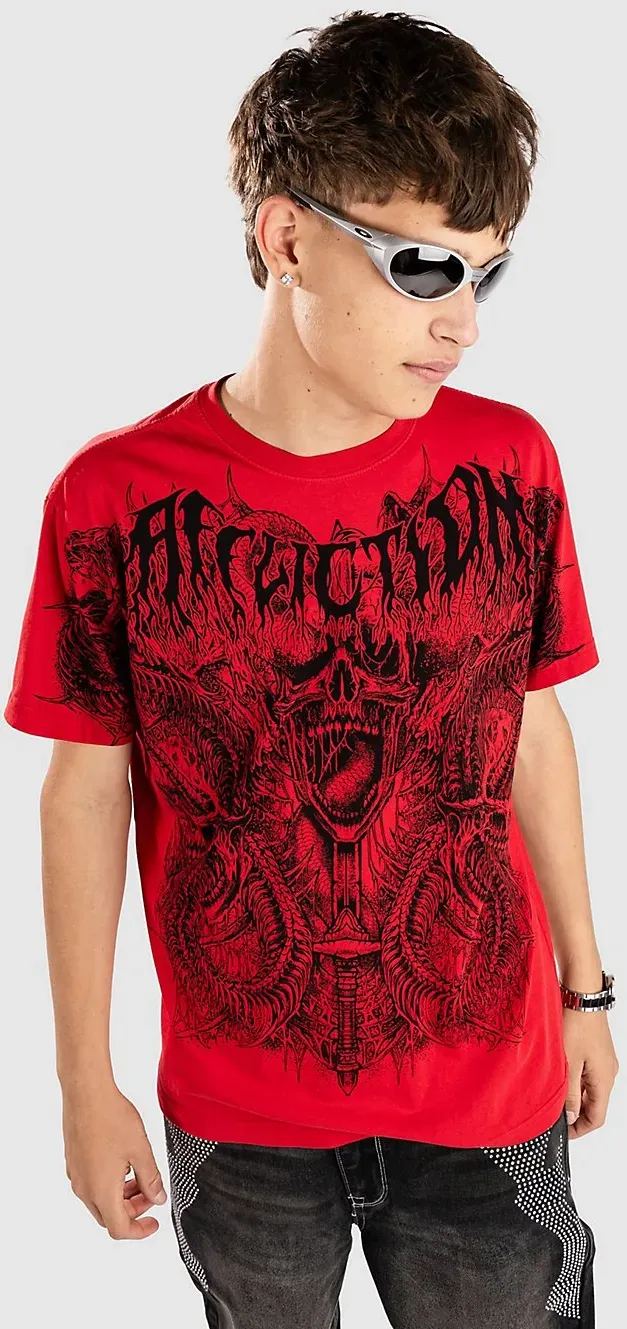 Affliction Caustic Abyss T-Shirt dirty red Gr. M