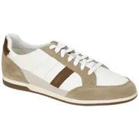 GEOX Renan A Sneaker, White/BROWNCOTTO - 45 EU