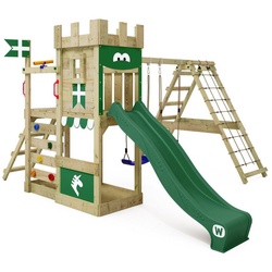 Wickey Spielturm Ritterburg DragonFlyer mit Schaukel & Rutsche, 433x362x235 grün