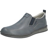 Rieker Herren 5450 Slipper, Halbschuh, Freizeitschuh mit beidseitigen Stretcheinsätzen, Blau, 41 EU Weit