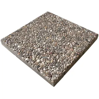 Diephaus Waschbetonplatte Buntkies 40 cm x 40 cm x 4 cm