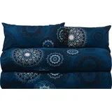 Erwin Müller Bettwäsche Sparpaket 4-teilig in dunkelblau | 135x200 cm - 40x80 cm