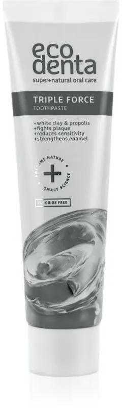 Ecodenta Expert Triple Force Fluorfreie Zahnpasta mit Dreifachwirkung 100 ml