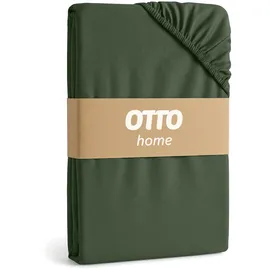 OTTO home Spannbettlaken Baumwolle 160 x 200 cm dunkelgrün
