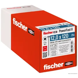 Fischer Deutschland Vertriebs GmbH PowerFast II Holzschraube 12,0 x 120 25 Stück