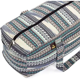 Bodhi ETHNO Collection: Yoga Kit Bag Ikat-Webstoff, schwarz-weiß-blau gemustert schwarz No Size