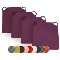 Sunnypillow 4er Set Stuhlkissen mit Klettverschluss Polsterauflage Auflage für