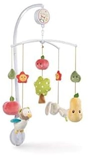 NICI 48511 Musik-Mobile Hase und Eule mit 5 abnehmbaren Figuren 40cm mit Bettbefestigung in Geschenkverpackung, BUNT