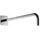 HSK Wandarm gebogen mit Rosette Softcube Chrom