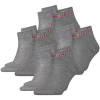 Tommy Hilfiger Herren Quarter Socken SUSTAINABLE STRIPE 4er, 6er, 8er Pack in 43-46 Grau 002 8er Pack