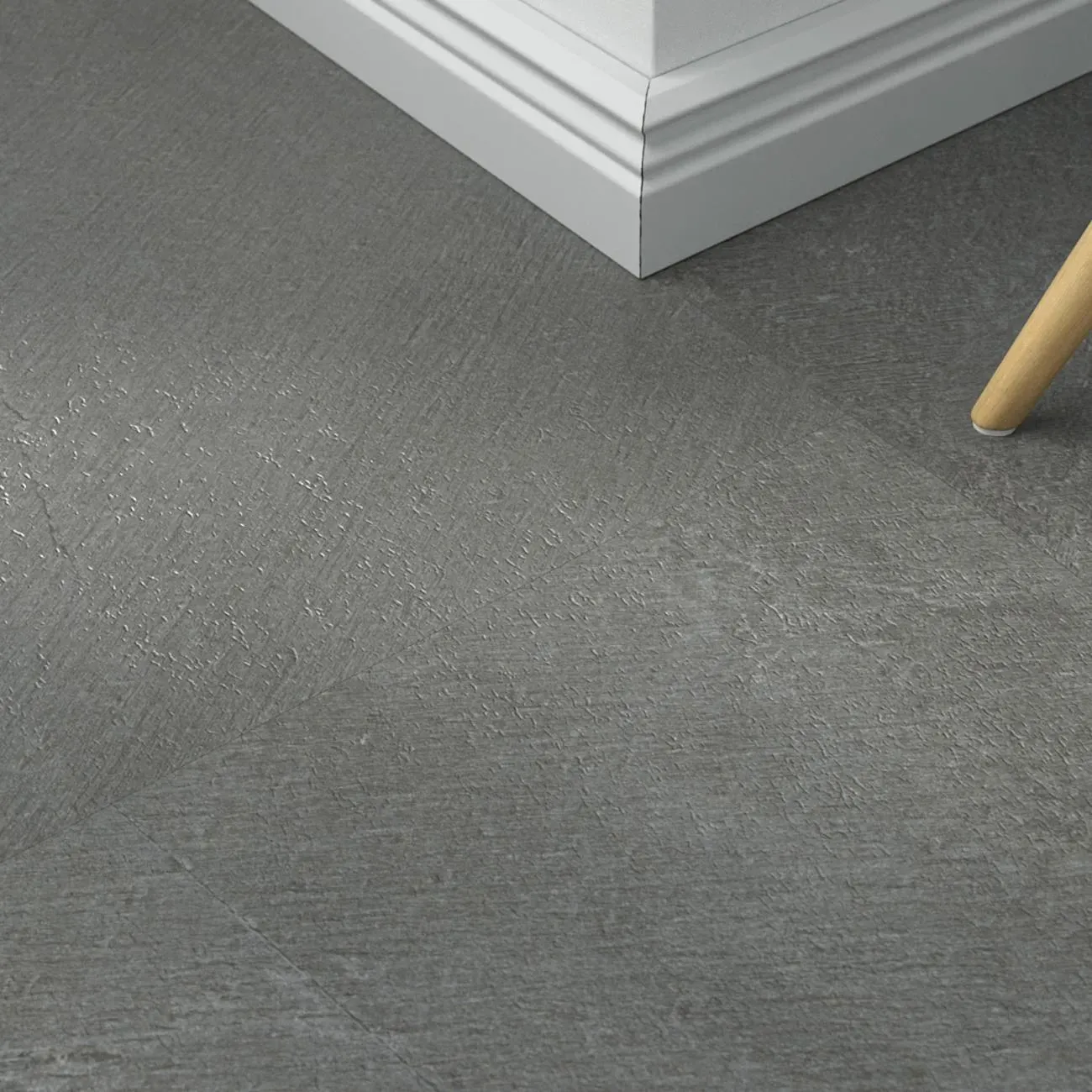 Klebe-Vinyl Timeless Slate Dark – inkl. Dämmung & Fußleisten