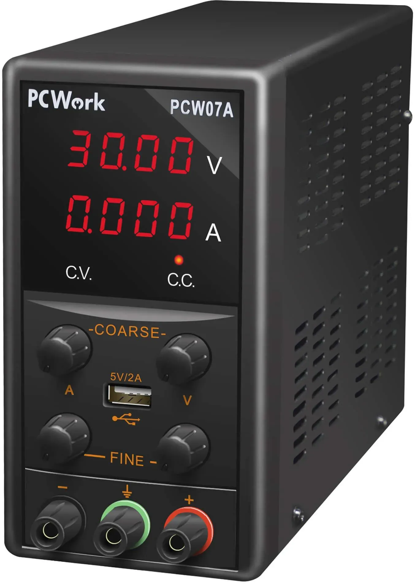 PCWork, PCW07A, Labornetzgerät, regelbar, 0-30V DC, 5A, USB