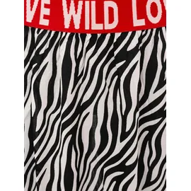 Zwillingsherz Maxirock Damen Zebramuster Schwarz L/XL