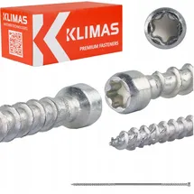 Klimas Holzbauschraube WKPC Doppelgewinde für Aufsparrendämmung Konterlatten 50 Stk. 8x225 mm