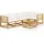 vidaXL Garten-Lounge-Set 6-tlg. Creme Massivholz Akazie