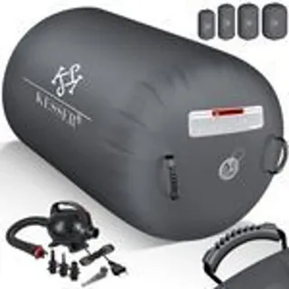 Kesser KESSER® Aufblasbare Air Roll Airtrack, Gymnastik-Rolle inkl. Tragetasche | elektr. Luftpumpe Barrel Gymnastik Tumbling Yoga Gymnastik Rolle Gymnastikmatte, Fitnessrolle