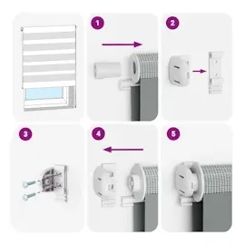 vidaXL Zebrarollo Weiß 75x200 cm Stoffbreite 70,9 cm Polyester