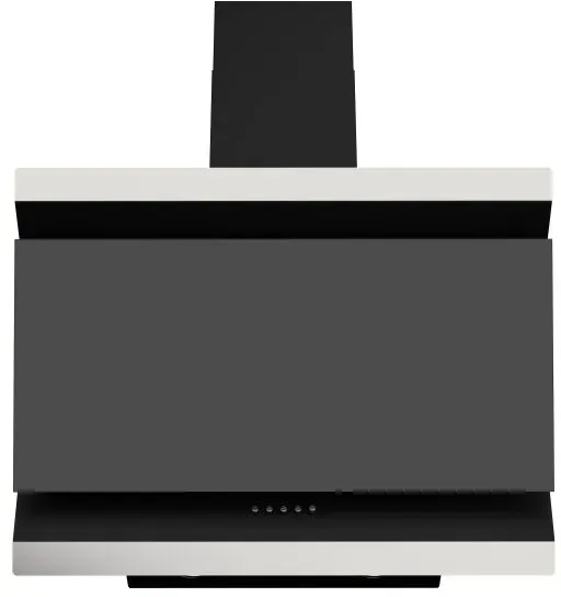htech HTD57313 EG8808, Wandesse, 60 cm Kopffrei-Design, 600 m3/h, Edelstahl/Glas
