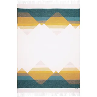 Steppenwolle® Schurwolldecke Himalaya (135x200 cm) Wolldecke aus 100% Schurwolle | Nachhaltige Wolldecke für Outdoor & Wohnzimmer | Wolldecke in grau beige grün | Fair produziert in der EU