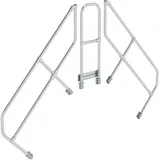 Günzburger MUNK zweiter Handlauf Aluminium-Überstieg stationär/fahrbar 45° 5 Stufen