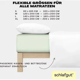 schlafgut Easy Jersey 120 x 200 - 130 x 200 cm green light