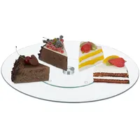 Relaxdays Tortenplatte, 360 Grad drehbar, ∅ 30 cm, zum