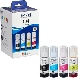 Epson 104 Tintenflaschen CMYK