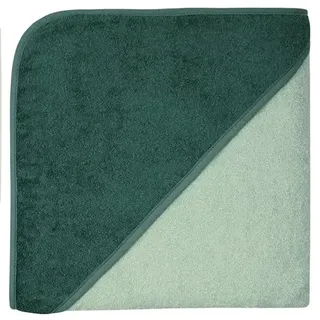 Wörner Südfrottier Kapuzenbadetuch unbestickt Uni quadratisch Frottee 80cm 100cm 140cm (140x140, olivgrün/pinie)
