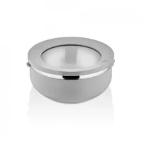 COFI Runde Vorratsdose silber 800 ml 2-teiliges Set