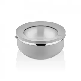 COFI Runde Vorratsdose silber 800 ml 2-teiliges Set