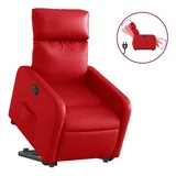 vidaXL Relaxsessel mit Aufstehhilfe Elektrisch Rot Kunstleder