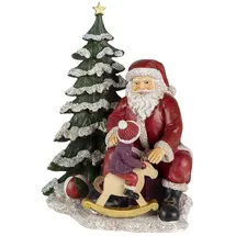 Clayre & Eef Weihnachtsmann 16 x 13 x 22 cm Rot/Grün