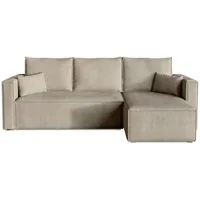 Ecksofa  Top , beige , Maße (cm): B: 230 H: 85