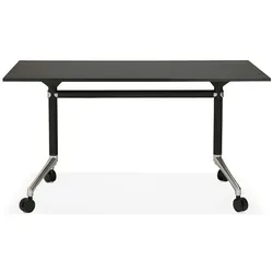 Kadima Design Bürotisch Klappbar  140 x 70 cm  Flexibel Kompakt Stauraum  Schwarz  Schreibtisch