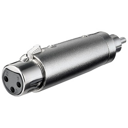 Goobay XLR-Adapter, Cinch-Stecker zu XLR-Buchse - XLR-Buchse (3-Pin) > Cinch-Stecker