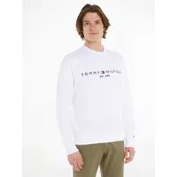 Tommy Hilfiger Sweatshirt Logo Sweatshirt ohne Kapuze, Weiß white, XXL